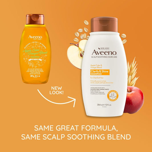 Aveeno Apple Cider & Vinegar Blend Clarify & Shine Shampoo 345ml