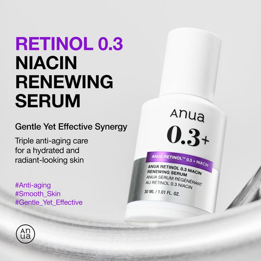 ANUA - NANO RETINOL 0.3% + NIACIN RENEWING SERUM 30 ML