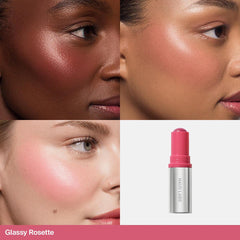 HAUS LABS BY LADY GAGA_color fuse long wear hydrating glass lip+ cheek blush balm stick in GLASSY ROSETTE. 5 G (no box)