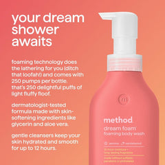 Method Dream Foam, Foaming Body Wash, Jasmine + Sandalwood 399ml