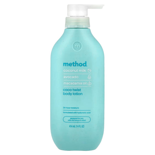 Method
Body Lotion, Coconut Twist, 14 fl oz (414 ml)