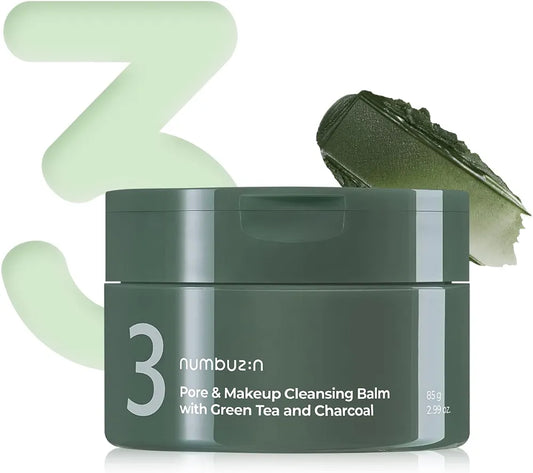 Numbuzin No.3 Pore & Makeup Cleansing Balm with Green Tea and Charcoal 85g