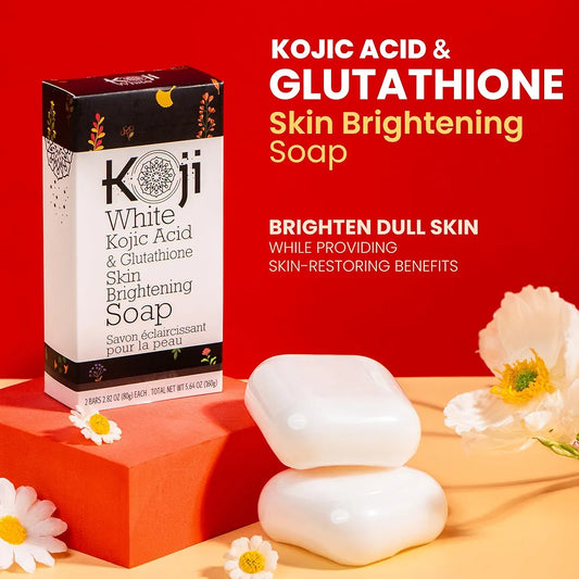 Koji White Kojic Acid & Glutathione Skin Brightening Soap (2bars 80g each)