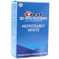 Crest 3D Dental Whitening Kit Noticeably White Whitestrips 10 Treatments 20 strips