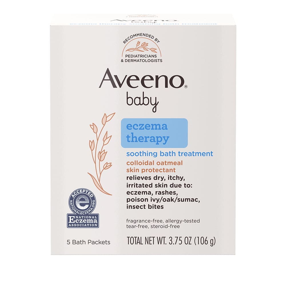 Aveeno baby eczema therapy soothing bath treatment 106g