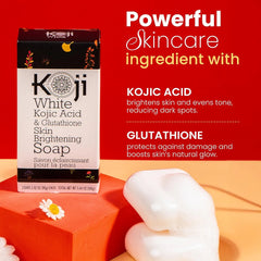 Koji White Kojic Acid & Glutathione Skin Brightening Soap (2bars 80g each)