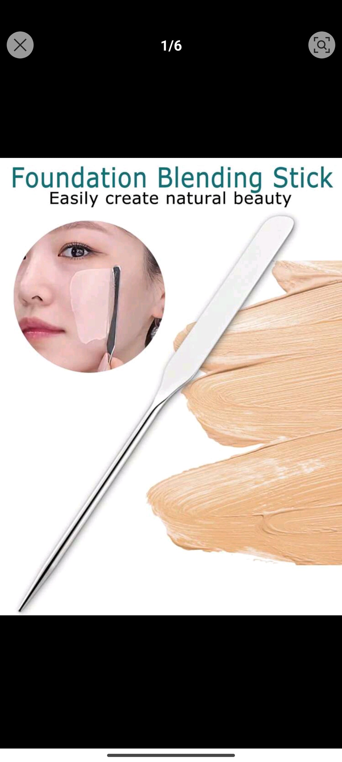 Shein stainless steel spatula, makeup applicator