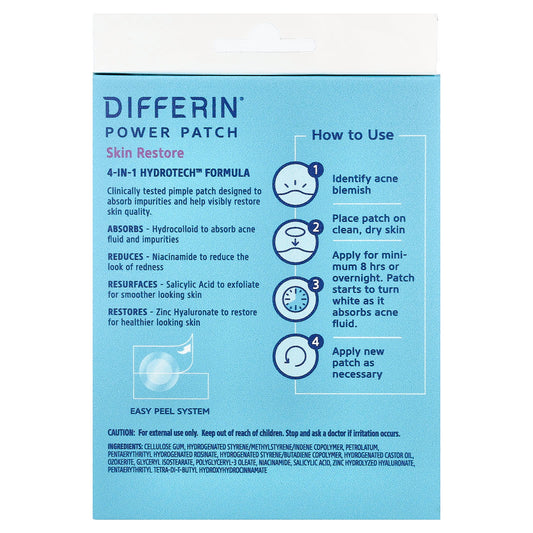 Differin
Power Patch Skin Restore (23 Clear Patches)