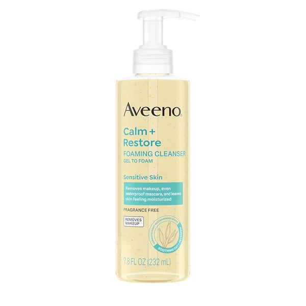 Aveeno Calm + Restore Foaming Cleanser for Sensitive Skin (232ml)