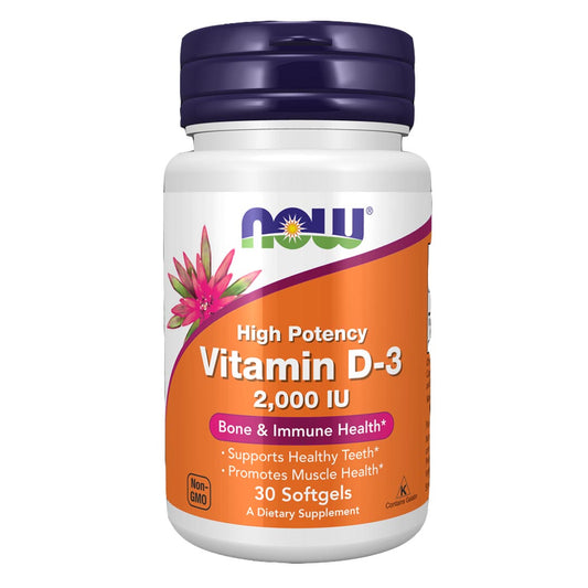 NOW Supplements, Vitamin D-3 2,000 IU, 30Softgel