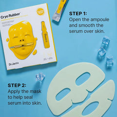DR JART CRYO RUBBER FACE MASK WITH BRIGHTENING VITAMIN C 2 STEP INTENSIVE BRIGHTENING KIT