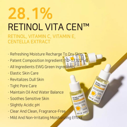 Aplb Retinol Vitamin C Vitamin E Ampoule Serum 40ml