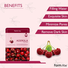 Farmstay Visible Difference Mask Sheet Acerola single piece