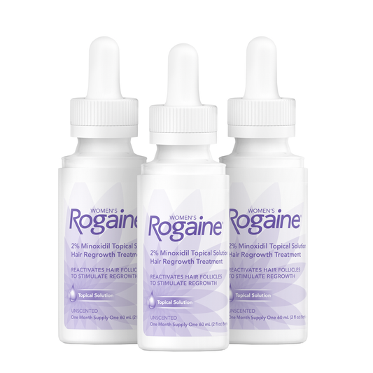 Rogaine Women’s ROGAINE 2% Minoxidil Solution three month supply (3 bottles, 60ml)