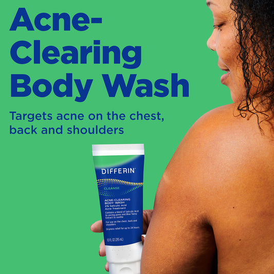 Differin Acne-Clearing Body Wash, 10 fl oz (295 ml)