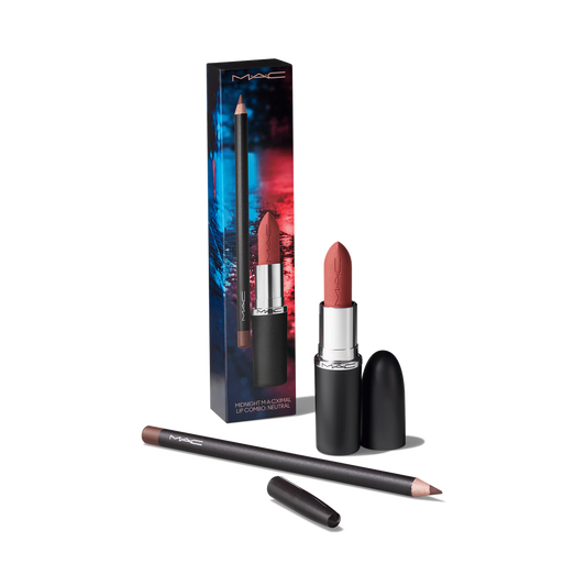 Mac Midnight MaCximal Lip combo Duo Kit(chestnut warm teddy)