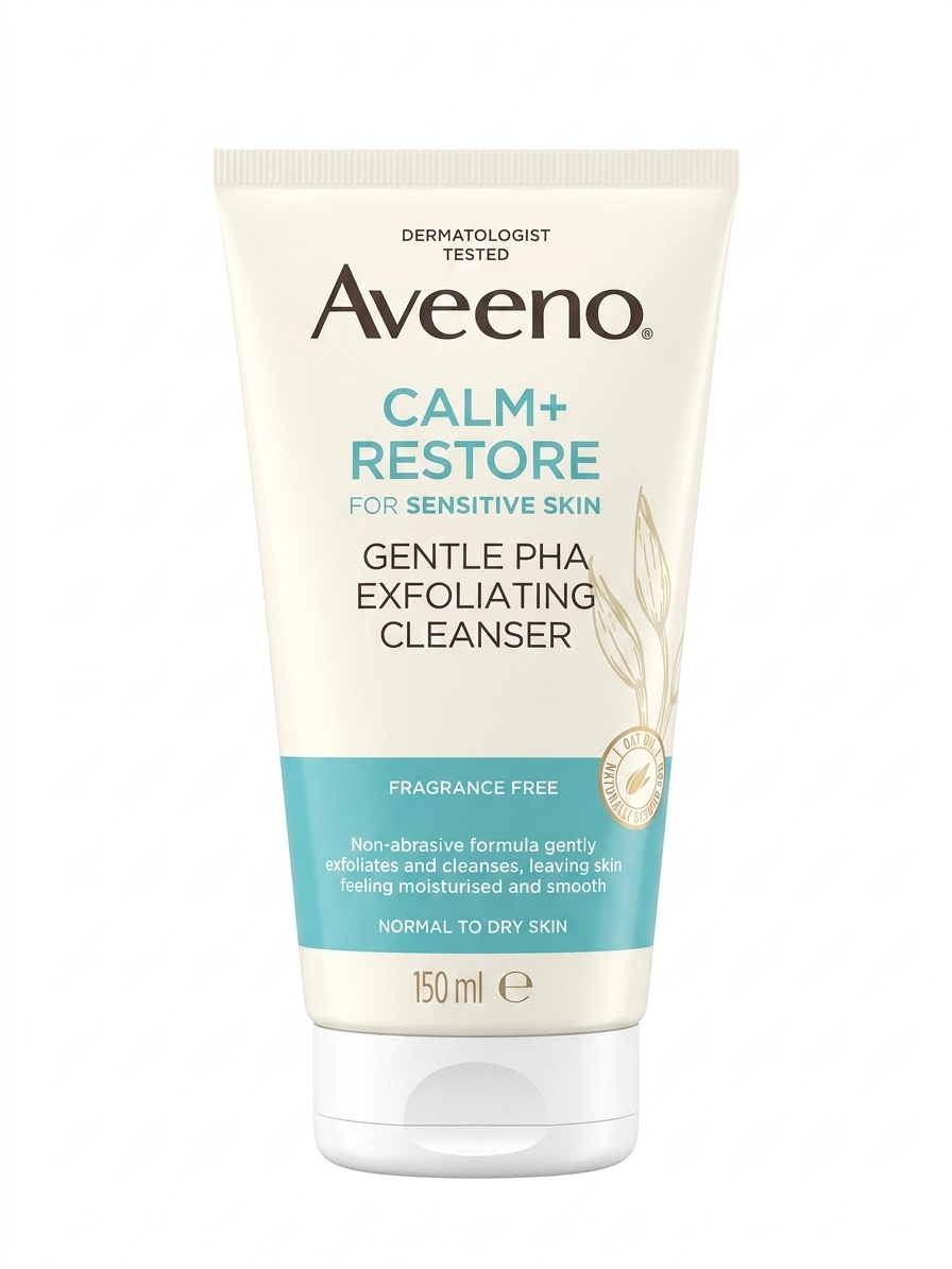 Aveeno calm+ restore gentle PHA exfoliating cleanser 150ml