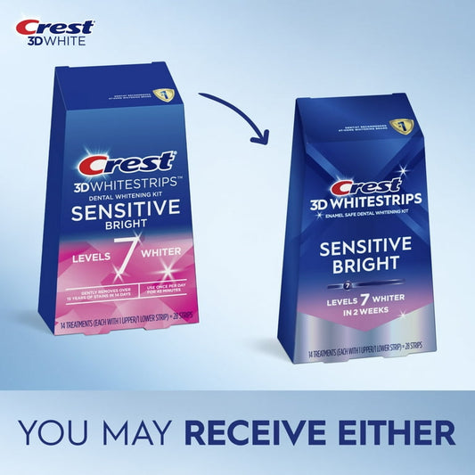 Crest 3D Whitestrips Sensitive Bright Teeth Whitening Kit 28 strips