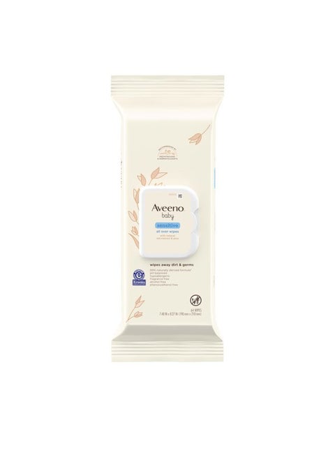 Aveeno Baby
Sensitive All Over Wipes with Aloe & Natural Oat Extract (64 wipes)