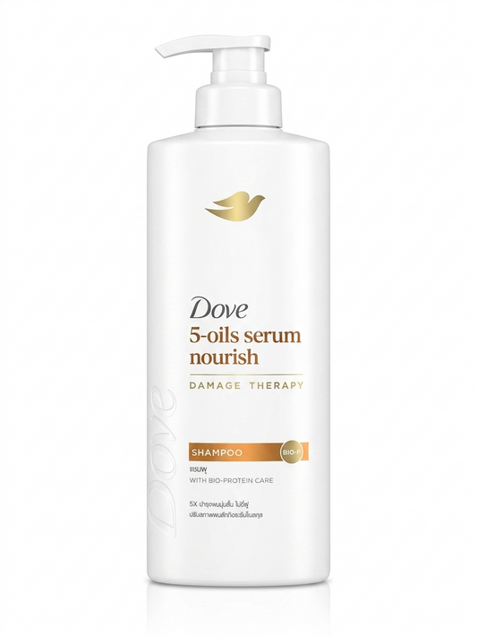 Dove 5-Oils Serum Nourish Damage Therapy Shampoo 380ml
