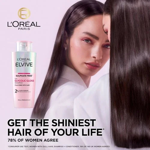 L'Oréal Elvive Glycolic Gloss shampoo (Sulfate free) 200ml