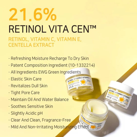 Aplb Retinol Vitamin C Vitamin E Facial Cream 55ml