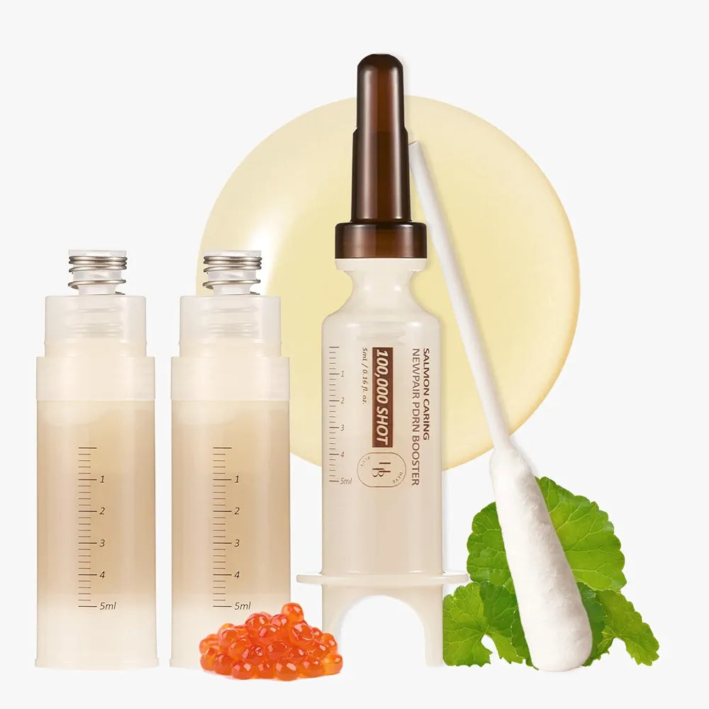 Heveblue Salmon Caring Centella New Pair PDRN Booster 100,000 Shot Essence (2ea)