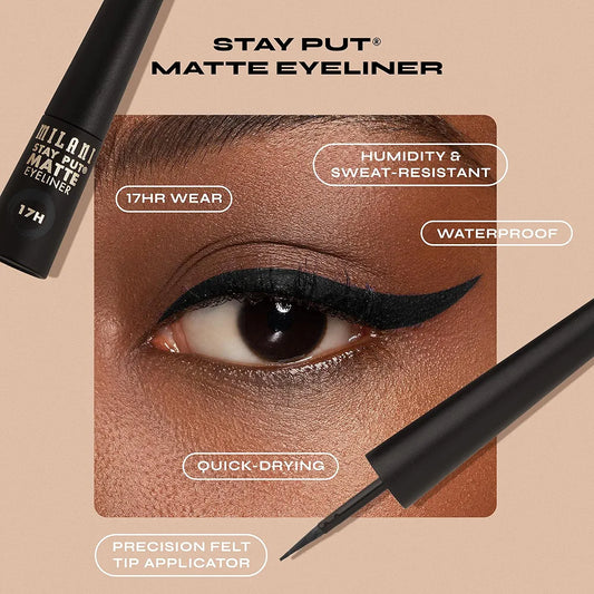 Milani Stay Put Matte Liquid Liner,  110 Black Matte