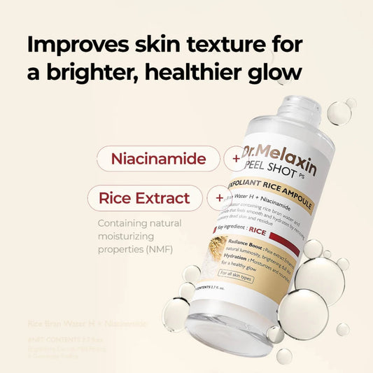 Dr Melaxin Peel Shot Exfoliant Rice Ampoule 80ml