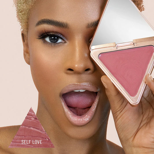 LYS Beauty 
Higher Standard Satin Matte Cream Blus- self love rosy mauve no box(slight crack ask for pictures)