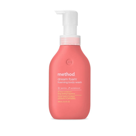Method Dream Foam, Foaming Body Wash, Jasmine + Sandalwood 399ml