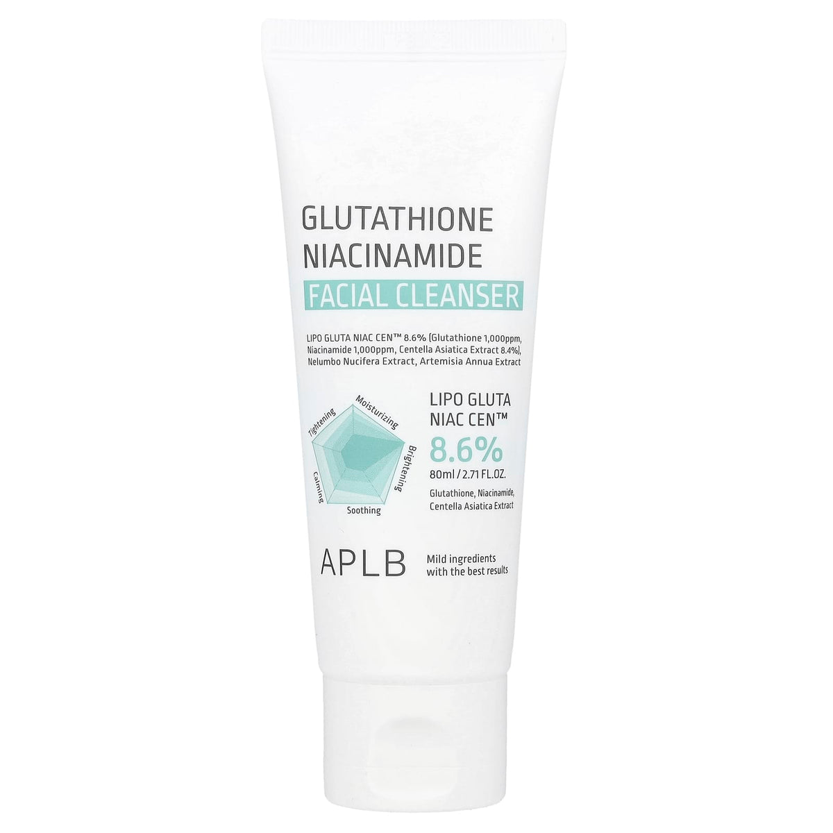 APLB Glutathione Niacinamide, Facial Cleanser, 2.71 fl oz (80 ml)