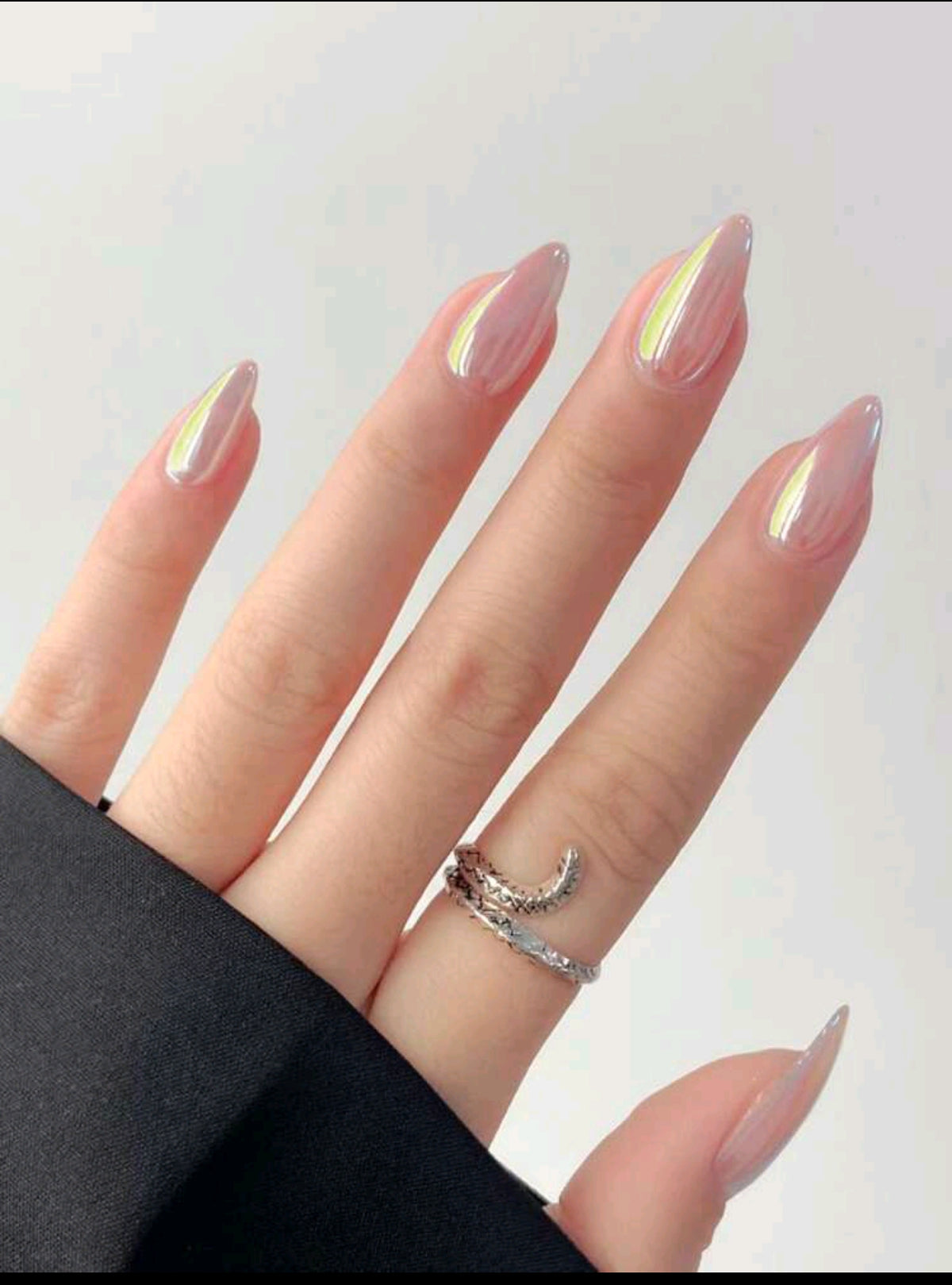 Shein Dusky Pink Iridescent 24pcs False Nails