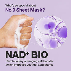 Numbuzin No.9 NAD Bio Lifting Full Cover Facial Mask (4 EA) with lifting band