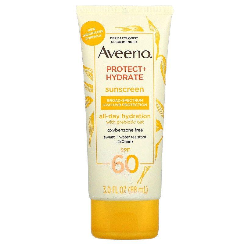 AVEENO PROTECT + HYDRATE SPF 60 Sunscreen Lotion 88ml SWEAT+WTAER RESISTANT