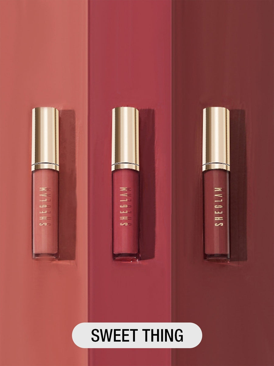 SHEGLAM MATTE ALLURE MINI LIQUID LIPSTICK SET - SWEET THING