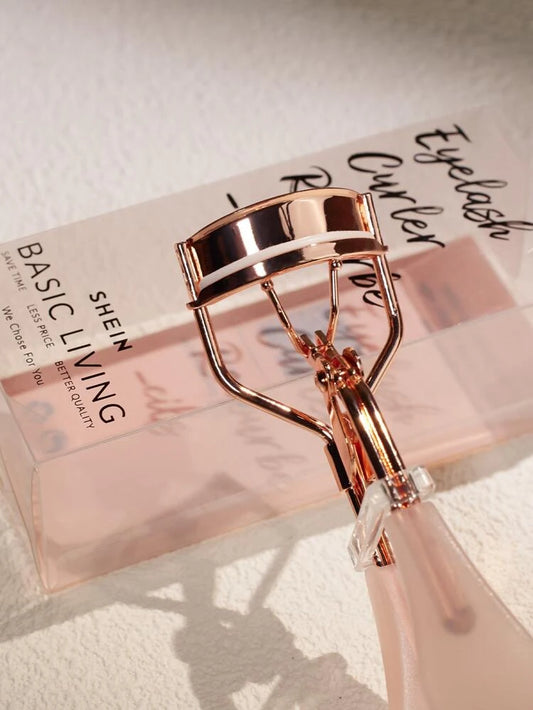 SHEIN BASIC LIVING Rose Gold Eyelash Curler With Pink Handle