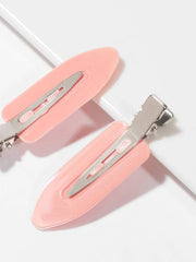 Shein 6pcs plain hair clip - pink