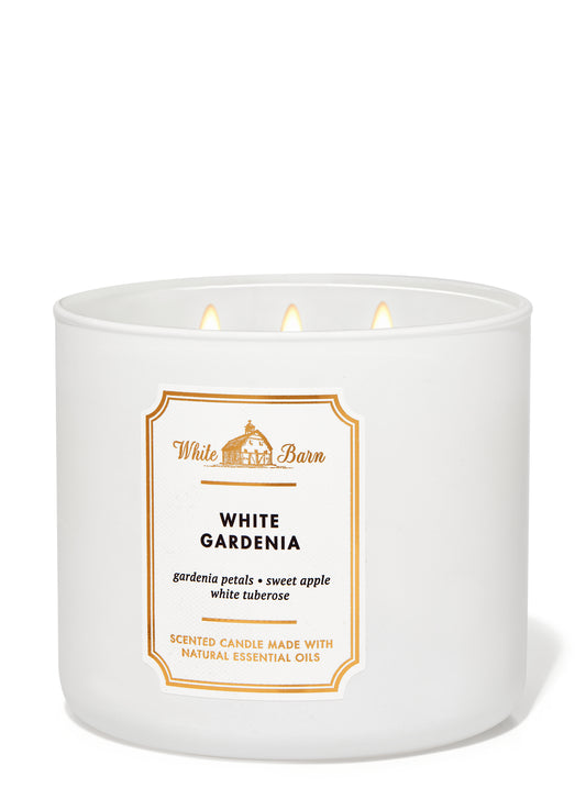 Bath & Body Works White Gardenia Scented 3 Wick Candle