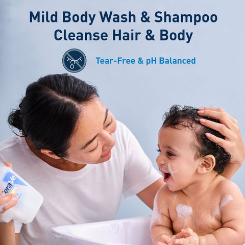 CeraVe Baby Wash & Shampoo GENTLE CLEANSER 237ML  Paraben-free baby shampoo and bath wash