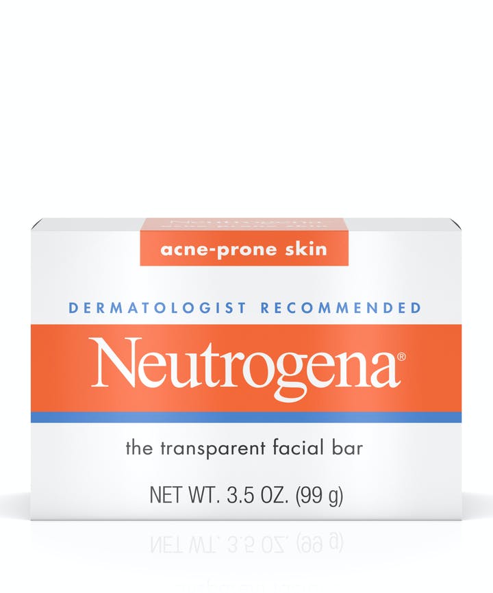 Neutrogena Glycerin Soap Bar for Acne-Prone Skin, Dye-Free, Non-Comedogenic