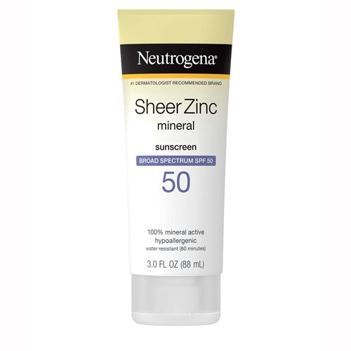 Neutrogena Sheer Zinc Mineral Sunscreen Spf 50 88ml