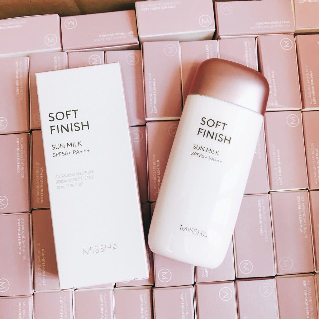 Missha All Around Safe Block Soft Finish Sun Milk SPF50+ PA+++ 70ml - Korean Facial Sunscreen