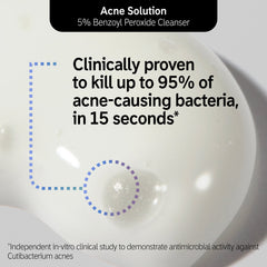 The Inkey List ACNE SOLUTION
5% BENZOYL PEROXIDE CLEANSER 150ml (expiry 06/24)