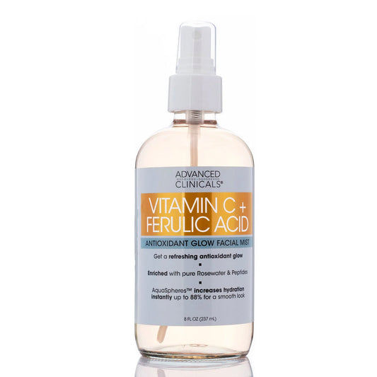 Advanced Clinicals Vitamin C + Ferulic Acid Antioxidant Glow Facial Mist 237ml