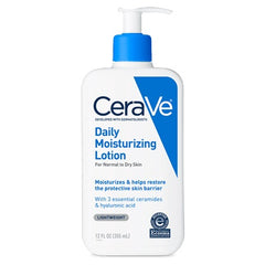Cerave Daily Moisturing Lotion Normal To Dry 355ml(Oil-free moisturizer with hyaluronic acid)