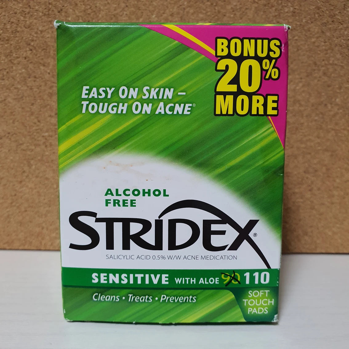 Stridex Medicated Acne Pads, Sensitive Skin, 110 pads