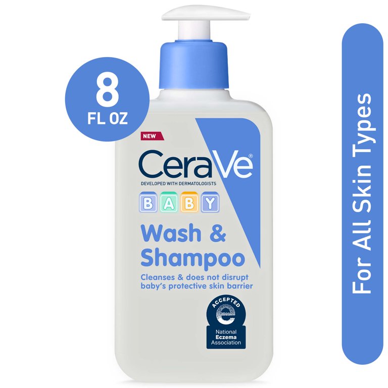 CeraVe Baby Wash & Shampoo GENTLE CLEANSER 237ML  Paraben-free baby shampoo and bath wash