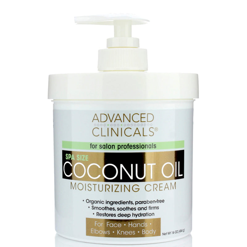 Advanced Clinicals Coconut Oil Moisturizing Cream 454g