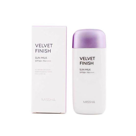 Missha – All Around Safe Block Velvet Finish Sun Milk SPF50+ PA+++ 70ml (Expiry 05/24)